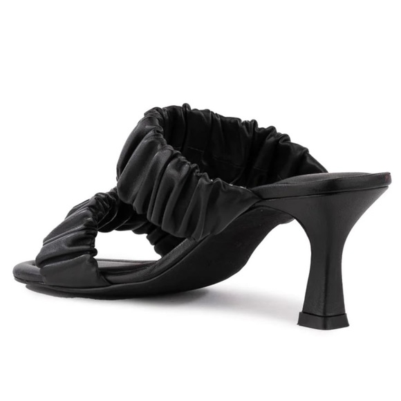 NWT SEYCHELLES “ Leeward “ Leather Square Toe Kitten Heel Mules Heels - Picture 4 of 13